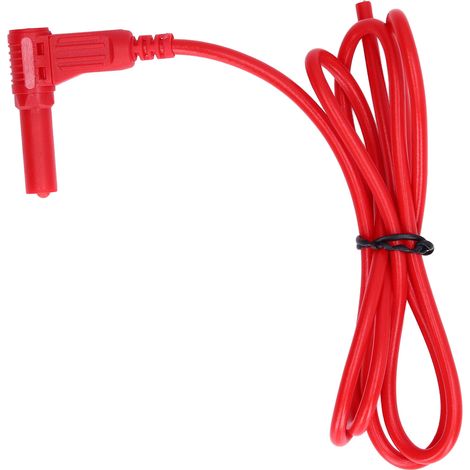 Lot de 2 Fils de Test Multimètre avec Fiche Banane 4mm Rouge en Laiton, Câbles de Mesure Électrique pour Voltmètre, Pinces de Test de Tension (1/5)