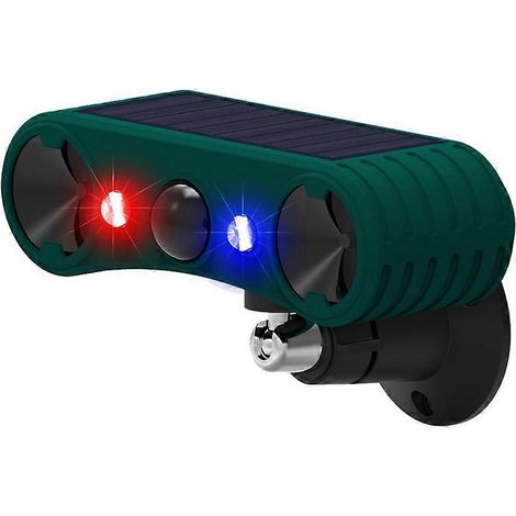 Alarme solaire améliorée pour répulsifs animaux, capteur infrarouge, alarme sonore et lumineuse pour effrayer les sangliers et éloigner les belettes (1/5)