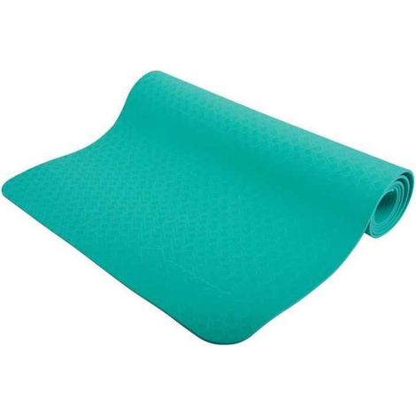Tapete de yoga - FITNESS - SCHILDKRÖT - 183 x 61 cm - 4 mm - Bolsa incluida - Azul claro (1/3)