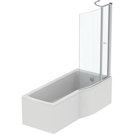 IDEAL STANDARD Connect bañera de aire 170 x 80 con mampara de bañera asimétrica derecha