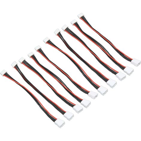 Lot de 10 rallonges de 15 cm pour prise d'équilibrage, câble de charge à double extrémité pour modèles réduits d'avions. (1/5)
