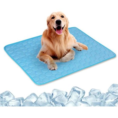 Tappetino rinfrescante per animali domestici, realizzato in seta ghiacciata per cani in estate e tappetino assorbente lavabile per urina, per uso interno ed esterno, impermeabile e con lato inferiore (1/5)