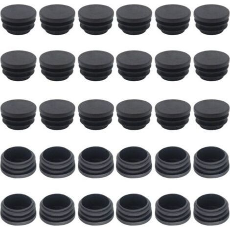 Embouts de pieds de chaise de 25 mm – Lot de 50 embouts en plastique – Réduisent les rayures et le bruit – Conviennent aux sols en bois et en carrelage