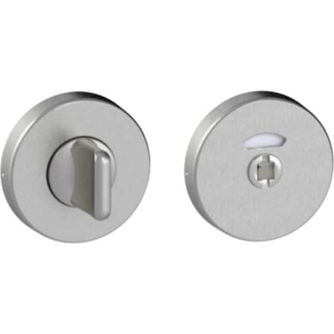 Rosettenschloss-Set mit Kontrollleuchte – 2er-Pack – Edelstahl – Bad-/WC-Schloss – Unsichtbare Befestigung – 52 mm Durchmesser (1/4)