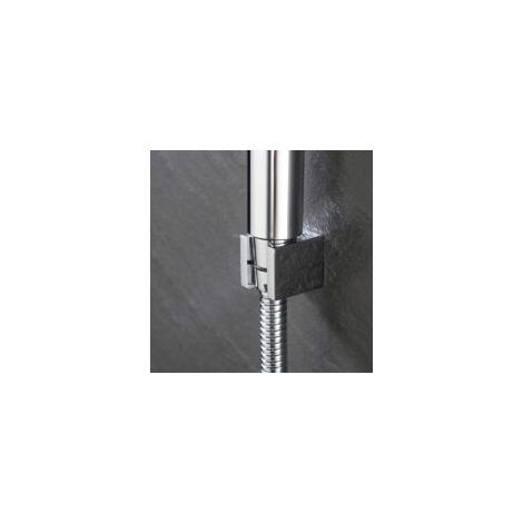 Soporte de latón para cabezal de ducha de mano, montaje en pared para baño o aseo, rociador de mano, cromado, C107-CH - Crezuo