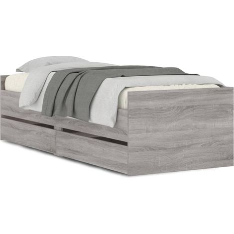 Maison Exclusive - Estructura de cama con cajones gris Sonoma 100 (1/5)