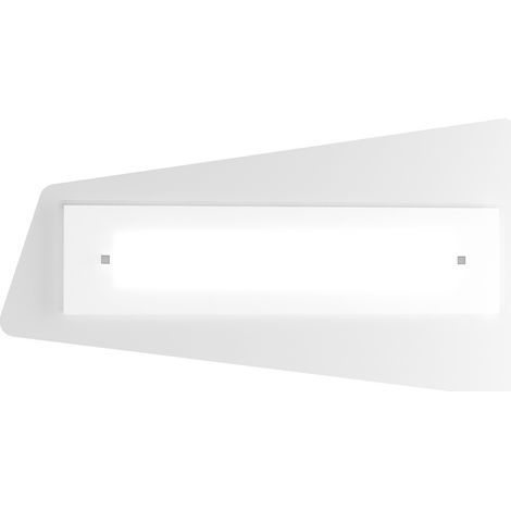 Applique Contemporanea Unusual Metallo Bianco E Vetro Chiaro Satinato 2 Luci E27 (1/3)