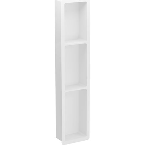 Mexen X-Wall-K estante empotrado de conglomerado 93,2 x 20,7 cm, blanco - 1900932010 (1/2)