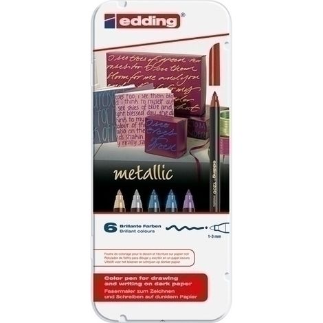 ROTUL.EDDING 1200 METALLIC ESTUCHE 6