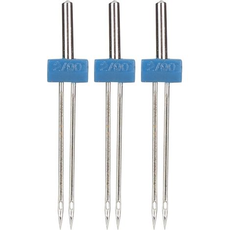 Set mit 3 doppelten Edelstahlnadeln zum Einfädeln und Häkeln, Nähzubehör, 2 mm, 3 Stück/Packung (1/5)