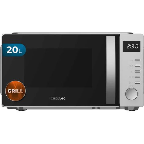 Cecotec Micro-ondes avec gril Proclean 5105 Silver. 700 W, 20 L, technologie 3DWave, gril, 5 niveaux, minuterie 30 min. (1/3)
