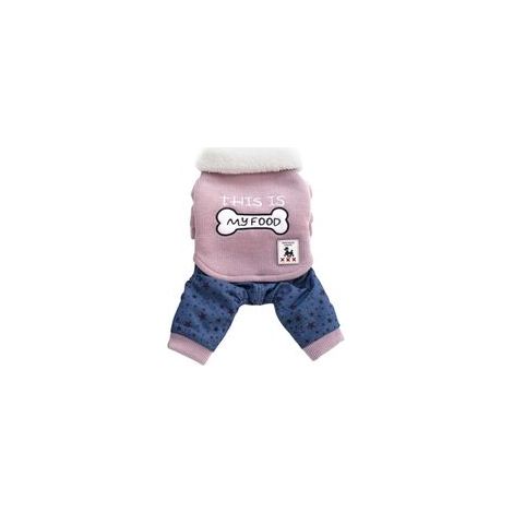 Pull coton motif étoile pour chien et chat, vêtement hiver rose, taille S – (1/5)