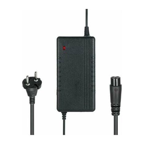 Caricabatterie per monopattino elettrico da 54,6 V 2 A, caricabatterie per batterie agli ioni di litio, connettore a tre poli dritto, adatto per monopattini (1/5)