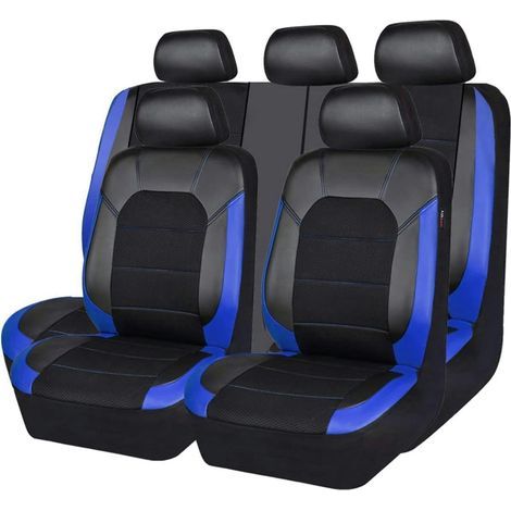 Lot de housses de siège de voiture universelles pour Renault Scenic 3 Megane Sport Megane 2 Megane 3 Megane II Megane Scenic Accessoires de voiture Bleu (1/5)