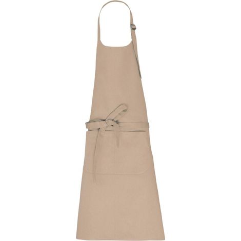 Grembiule con tasca in cotone biologico KARIBAN Beige Unico