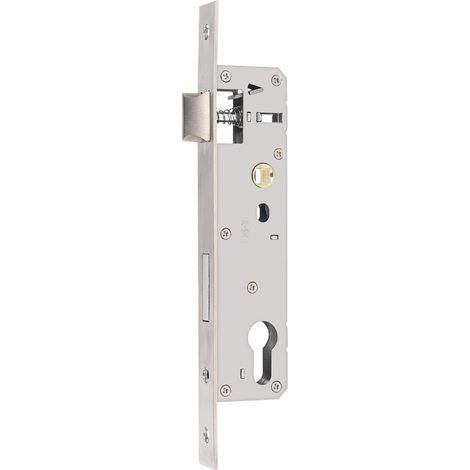 Serrure à Encastrer en Acier Inoxydable 85x20 mm, Serrure de Portail de Jardin – Entraxe 85 mm, Axe 20 mm, Réversible Gauche/Droite – Porte en Métal (1/5)