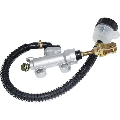 Pompe De Frein Arrière De Maître-cylindre, Pompe Hydraulique Maître-cylindre De Frein Arrière Avec Réservoir Pour Moto Dirt Bike Atv(blanc) (1/5)