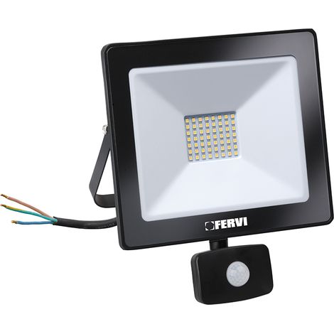 Spot LED exterieur 10W avec capteur de mouvement et de luminosite Fervi 0218/10S