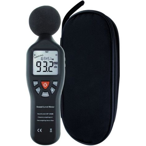 Sonomètre, Sonometre Numérique Portable Décibelmètre Professionnel avec Affichage de Rétro-éclairage 30dB-130dB Haute Précision avec Fonction de Journalisation des Données (1/3)
