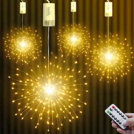 Guirlande lumineuse de Noël en forme de lierre (150 LED blanc chaud), avec télécommande et suspension étoile scintillante à LED. (1/5)