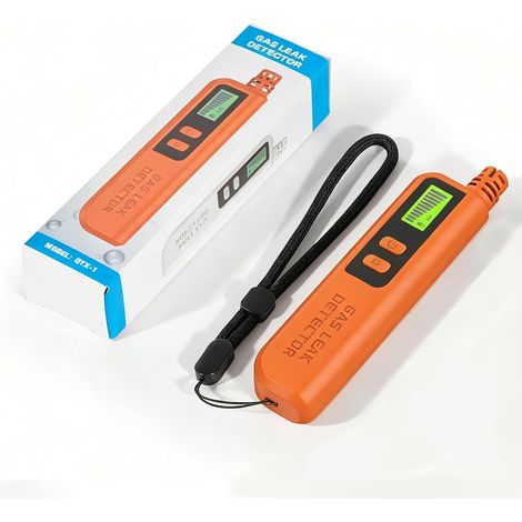 Détecteur de Gaz Naturel, Détecteur de Fuites de Gaz Naturel avec alarmes visuelles et sonores, Portable Détecteur de Gaz à Pile Propane, Butane, Méthane (Piles Non incluses) (1/5)