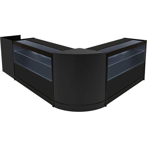 Black Shop Counter Set Phoenix LED Light C1200 CM60 TB60 90cm (1/5)