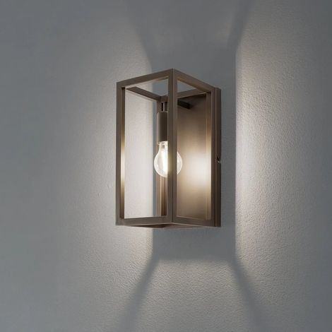 [GEBRAUCHT] B-Ware Wandleuchte Wandlampe Frame Titan Gold Stahl E27 Led Lampe 30 Cm Innen Lampe