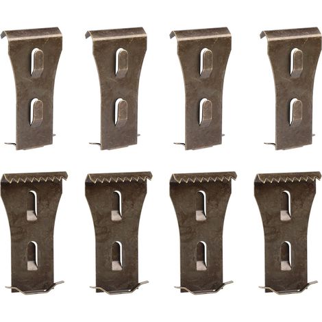 10 Pièces Pinces à Briques, en Acier Clips à Brique pour Suspendre Extérieur Cintres Muraux en Brique Sans Perceuse pour Photos Lumières Cintres, Convient de 5,7cm à 6cm Briques Hautes (1/5)