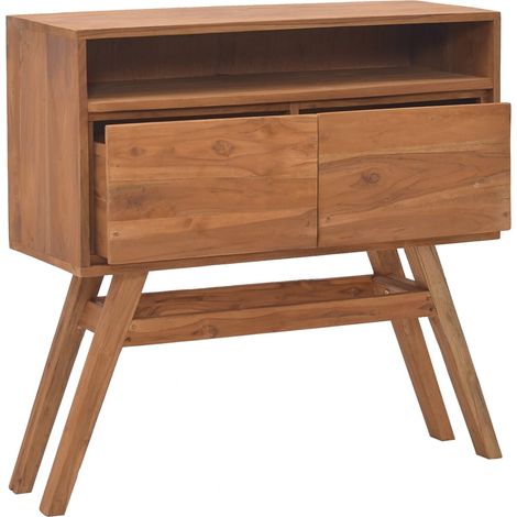Maison Exclusive - Tavolo Consolle 80x30x80 cm in Legno Massello di Teak (1/5)