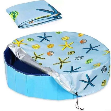 Housse ronde pour piscine en tissu Oxford – Protection contre la saleté, réduction de l’évaporation – Dimensions : 160 × 30 cm (1/4)