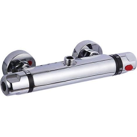 Robinet mitigeur thermostatique de douche, vanne de commande murale, adapté aux robinets de douche et de baignoire de salle de bain domestique avec réglage de l'eau chaude et froide. (1/5)