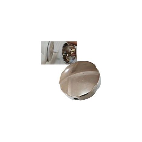 Drehbarer Badewannenabflussknopf, Überlaufabdeckung für Badewanne, Zinklegierung, Drehknopf für Badewannen-/Wischbadabflüsse, silber (1/5)
