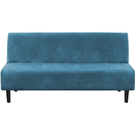Echter Samtsofabezug ohne Armlehnen, dehnbar, Möbelschutz für Futon
