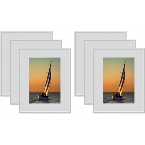 Lot de 6 cadres - Erica - 24 x 30 cm - Blanc - Livraison gratuite (1/3)