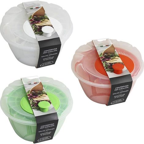 Centrifuga per insalata verdura lava e asciuga cestino scola frutta lattuga 4lt - colorigenerali: VERDE (1/4)
