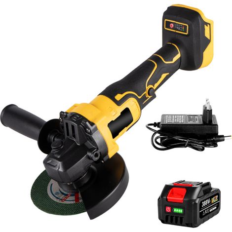 Amoladora angular inalámbrica de 18 V y 10 000 rpm, potente, con motor sin escobillas y empuñadura auxiliar, ideal para cortar y pulir. (1/5)