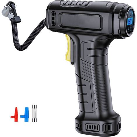 Portable Air Compressor 12V, 150 PSI Car Tire Inflator, Portable Mini Electric Air Pump, with LED Light and Nozzles for Motorcycle Bicycle Ball MUMU (1/4)