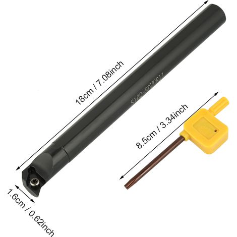 Porte-outil CNC S16Q-SDUCR11 + clé (1/5)
