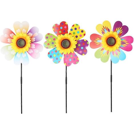 3D Buntes Windrad-Spielzeug, Windmühle, Windspiel, Dekoration für Garten und Hof
