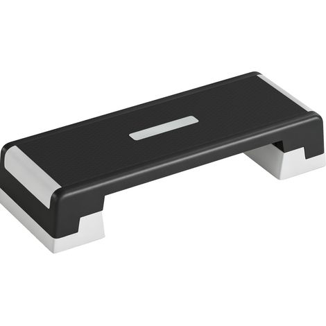 Stepper d’aérobic réglable en hauteur 15/20/25 cm, surface antidérapante, noir et gris HAVRYA (1/5)
