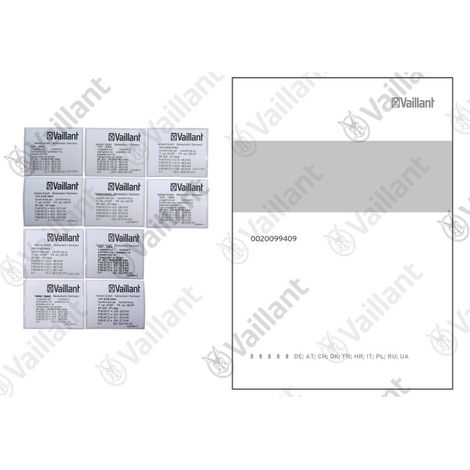 Vaillant Label-Set Flüssiggas-Umstellsatz von Erdgas E/LL auf Flüssiggas P (Propan) (E/LL - P) VKK 226/4 - VKK 656/4 0020099409