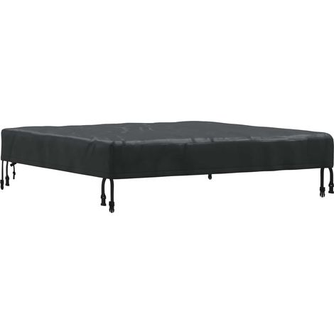 Housse de Table Uni Noir 112 x 112 x 15 cm tissu