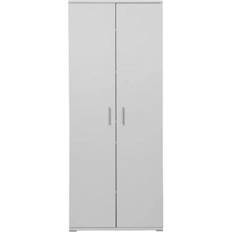 Armadio Portascope 2 Ante 6 Ripiani 72,3x36x177,1 cm in Truciolare Nobilitato Bianco (1/5)