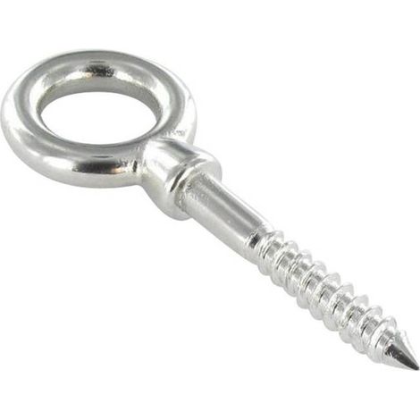1 Piton à Oeil Filetage Bois 12 x 120 mm - Inox A4 - D-Work