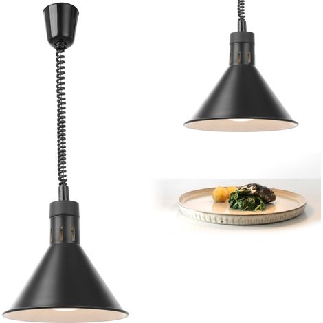 Hendi 273845 - Konische Hängelampe, schwarz, Durchmesser 275 mm, 250 W (1/2)