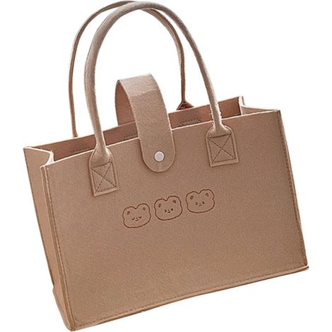 Grand sac à main en feutre réutilisable et de grande capacité , idéal pour le camping les marchés .