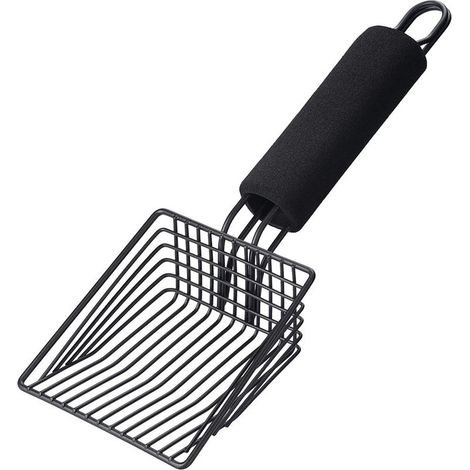 P à litière en métal pour chat – P profonde à tamisage rapide avec poignée confortable, conçue pour les propriétaires de plusieurs chats. (1/5)
