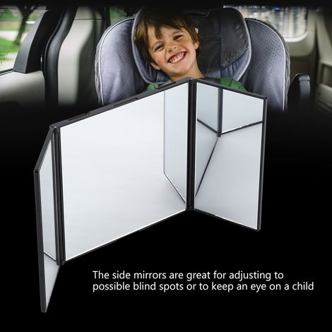 Faltbarer Auto-Schminkspiegel, Auto-Sonnenblende, dekoratives Interieur-Accessoire, einfach anzubringen, Taschen-Rückspiegel (1/5)