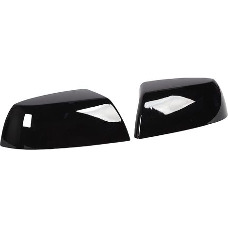 Capuchon de Rétroviseur Extérieur 2 Pièces, Couvercle de Rétroviseur élégant Gauche Droite de Remplacement pour Rétroviseurs Latéraux de Voiture 2008-2022 (BLACK) (1/5)