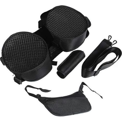 Schalldurchlässige Aufbewahrungstasche aus Netzgewebe für den JBL Boombox 4 Lautsprecher, schützende Outdoor-Tasche mit Netztaschen (links und rechts) und Tragegriff. (1/5)